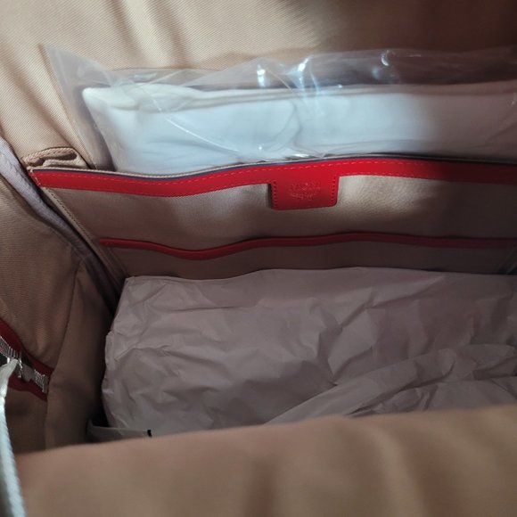 MCM Handpainted Custom Medium Backpack Red w/black monogram *Snoopy* - Picture 4 of 4